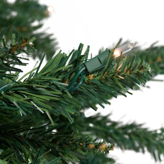 7.5ft. Pre-Lit Green Upside Down Spruce Artificial Christmas Tree, Clear Lights